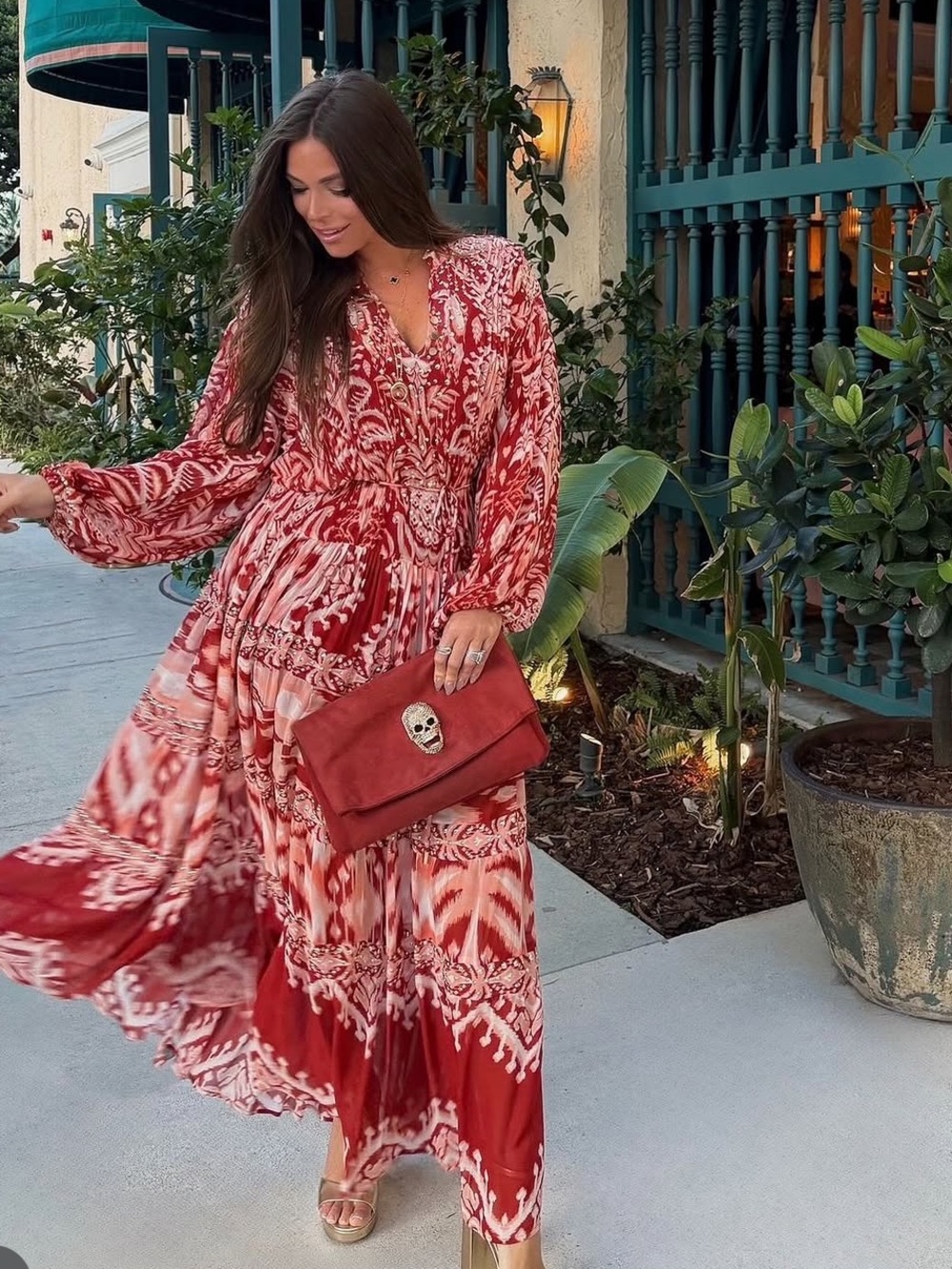 Farm Rio Tapestry Metallic Dress - Picture 4 of 9